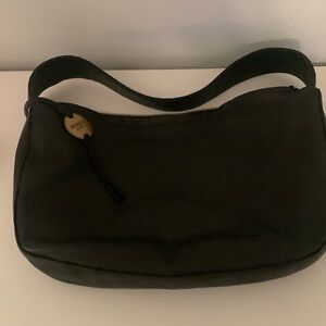 Black leather like new shoulder purse Margot